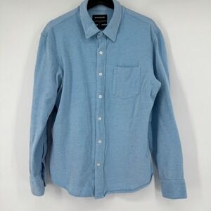 BONOBOs Mens Large Light Blue Long Sleeve Button Down Shirt Casual Top Slim Fit
